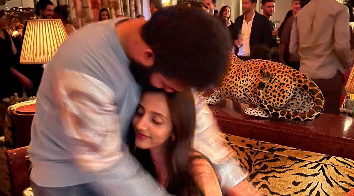 PHOTO: The cutest thing we witnessed today was Jr NTR cuddling his wife Lakshmi Pranathi at a celebration