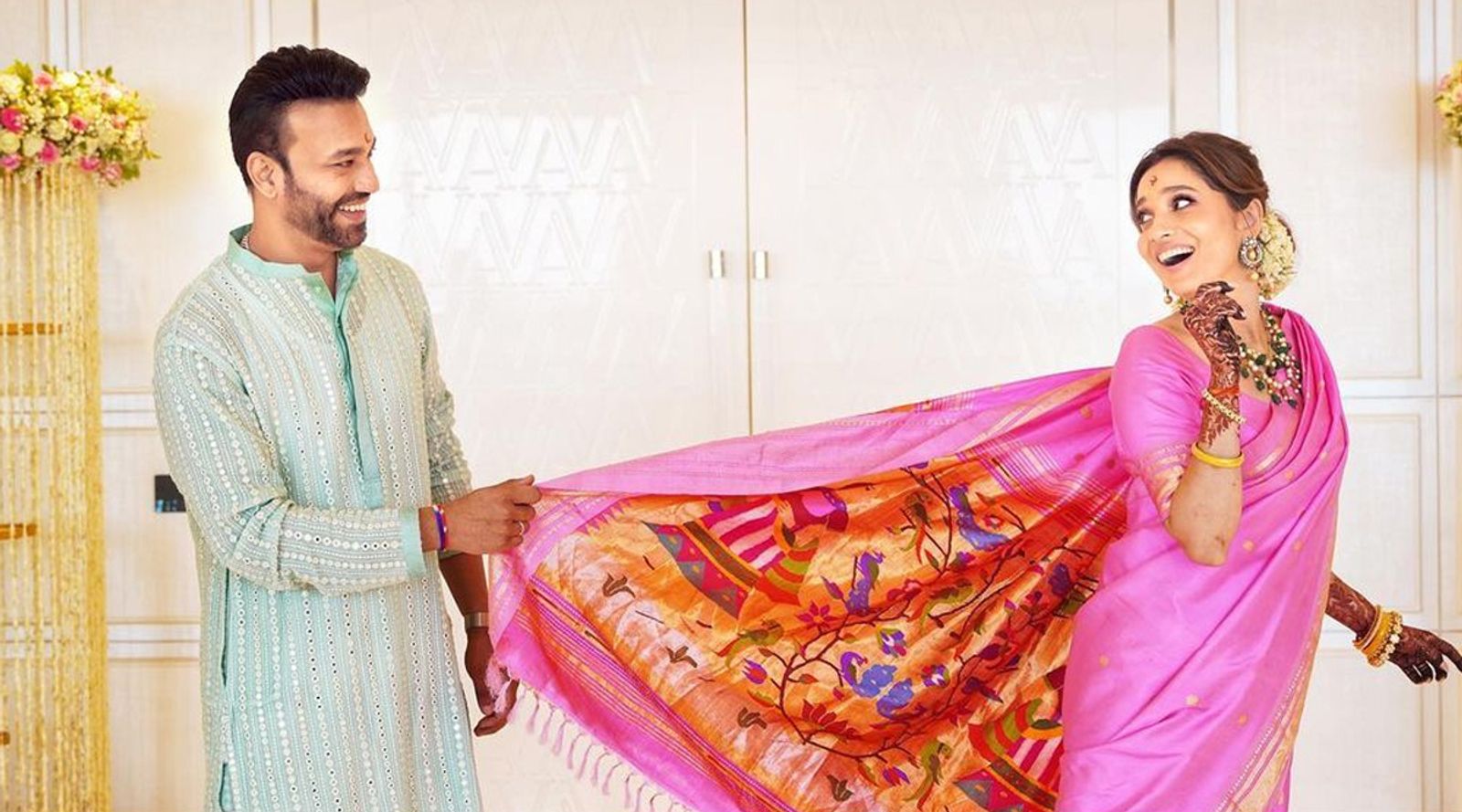 Ankita Lokhande and Vicky Jain move to their new home; actress cooks halwa for the griha pravesh ritual