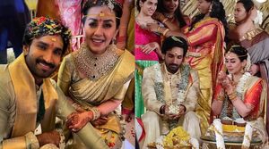 Aadhi Pinisetty and Nikki Galrani are finally married; newlyweds twin in gold attires