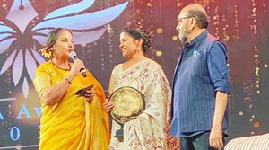 Ashutosh Rana pens a sweet note for his wife Renuka Shahane as she receives Awards at the SWA for Tribhanga