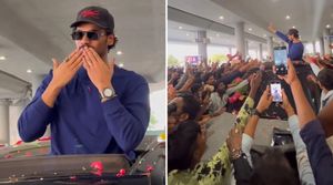 Chatrapathi: Bellamkonda Sreenivas ECSTATIC As Fans Gather With Posters Of The Movie To Welcome Him At Hyderabad Airport! (Watch Video)