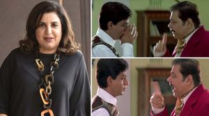Farah Khan Spills The Beans On Shah Rukh Khan's Hilarious Multiple Takes Of Satish Shah's SPITTING SCENE In Main Hoon Na!