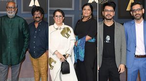 Indian nominees for OSCARS 2023, MM Keeravani, Shaunak Sen, and Guneet Monga attend the nominee’s luncheon