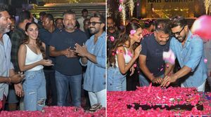 RC15: Ram Charan Celebrated His Birthday Early On The Film Set With The Cast And Crew (PICS INSIDE)