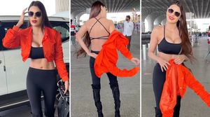 Sherlyn Chopra Removes Jacket & Flaunts Her Bare Back At Airport, Watch