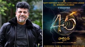 Shivarajkumar's next film was unveiled on his birthday; ‘45’ was unveiled by Nagarjuna, Prithviraj Sukumaran and Sivakarthikeyan