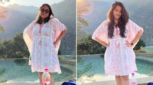 Supriya Pathak poses similarly to her daughter Sanah Kapur in an identical ensemble on vacation; watch out for PICS!
