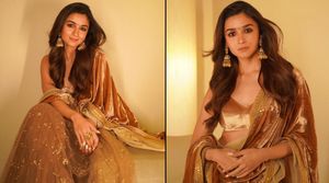 Alia Bhatt dons the all shades skin for the promotional event of RRR