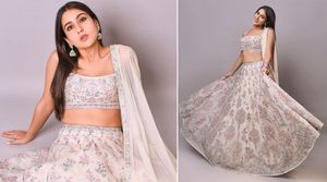 Sara Ali Khan wears this ethereal lehenga to the promotions of Atrangi Re