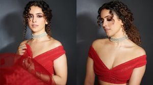 Sanya Malhotra paints the town red in a stunning lehenga for Dadasaheb Phalke International awards