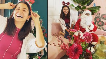 Anushka Sharma shared pictures with Santa Claus, enjoying Christmas eve to the fullest! See pictures