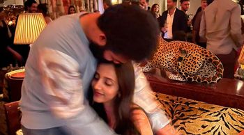 PHOTO: The cutest thing we witnessed today was Jr NTR cuddling his wife Lakshmi Pranathi at a celebration