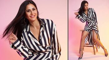 Katrina Kaif serves Boss Lady vibes in a chic striped shirt dress worth lakhs