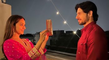 Kiara Advani And Sidharth Malhotra Celebrate First Karwa Chauth While Twinning In Red Attire, See Pics! 