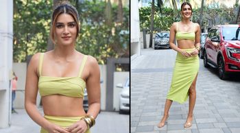 Actress Kriti Sanon flaunting her sleek and sexy Avatar in cropped Top and Sultry Pencil Skirt; Check Out PICS!