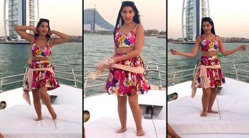 Nora Fatehi looks PRETTY in floral top and skirt; Watch how she’s enjoying her birthday on yacht!