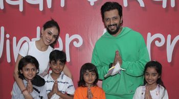 Celebrities at the birthday celebration for Ritesh Deshmukh's sons Riaan and Rahyl