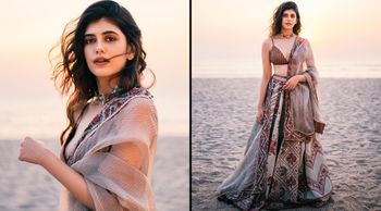 Actress Sanjana Sanghi looks gorgeous by the sea in a lehenga, slaying bridesmaid fashion goals; See PICS!