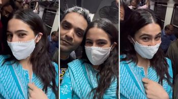 Sara Ali Khan uses a RELATABLE strategy to get home by local train in the middle of chaotic Mumbai traffic.