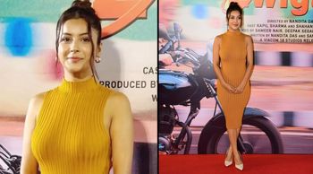 Wow! Shehnaaz Gill Looks STUNNING As She Flaunts Her Curves In A Mustard Colored Body Hugging Dress (View Pics)