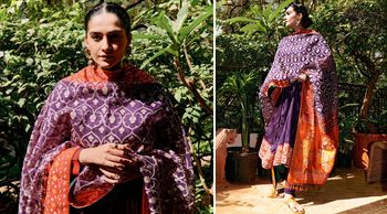 Sonam Kapoor ticks the right winter fashion notes wearing this deep purple Anarkali by Gaurang Shah; Check out!