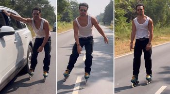 Ganapath: Tiger Shroff Starrer Film Fever Taking Over As He Takes Up A Skating Ride To Reach His Work!