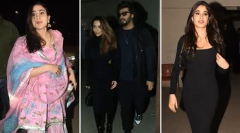 Varun Dhawan, Natasha Dalal’s anniversary celebs attend in ALL BLACK;Sara Ali Khan in Blue ethnic wear! Watch