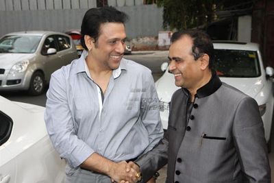 Govinda with daughter Narmada at announcement of 1st Bright Awards