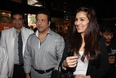 Govinda with daughter Narmada at announcement of 1st Bright Awards