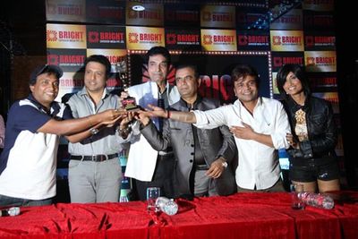 Govinda with daughter Narmada at announcement of 1st Bright Awards