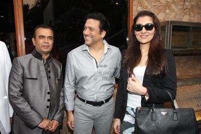 Govinda with daughter Narmada at announcement of 1st Bright Awards