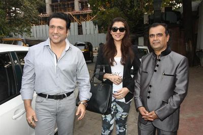 Govinda with daughter Narmada at announcement of 1st Bright Awards