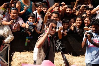 Imran Khan promoting MATRU KI BIJLEE KA MANDOLA at Red Bull Soapbox Race 2012 in Bandra