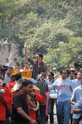 Imran Khan promoting MATRU KI BIJLEE KA MANDOLA at Red Bull Soapbox Race 2012 in Bandra