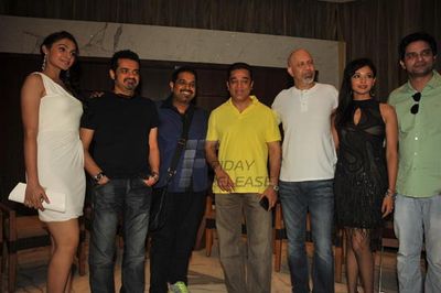 Kamal Haasan, Pooja Kumar, Andrea Jeremiah at film 'VISHWAROOP' press meet