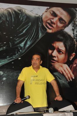 Kamal Haasan, Pooja Kumar, Andrea Jeremiah at film 'VISHWAROOP' press meet