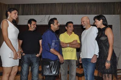 Kamal Haasan, Pooja Kumar, Andrea Jeremiah at film 'VISHWAROOP' press meet