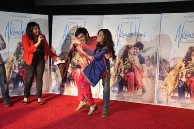 Kartik Tiwari and Nushrat Bharucha at promo launch of film 'AKAASH VANI'