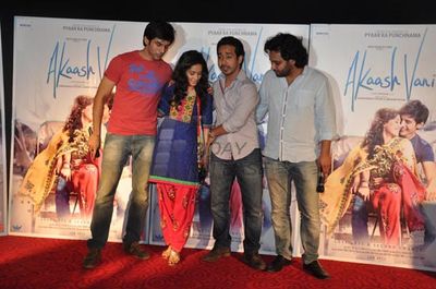 Kartik Tiwari and Nushrat Bharucha at promo launch of film 'AKAASH VANI'