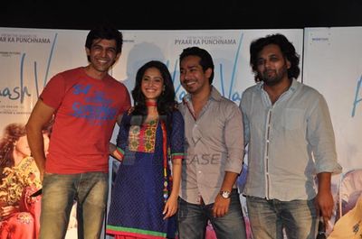 Kartik Tiwari and Nushrat Bharucha at promo launch of film 'AKAASH VANI'