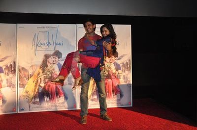 Kartik Tiwari and Nushrat Bharucha at promo launch of film 'AKAASH VANI'