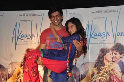 Kartik Tiwari and Nushrat Bharucha at promo launch of film \'AKAASH VANI\'