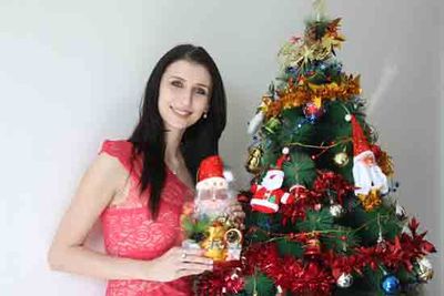 Model Claudia Ciesla Christmas Special Photo Shoot