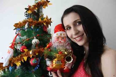 Model Claudia Ciesla Christmas Special Photo Shoot