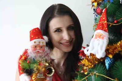 Model Claudia Ciesla Christmas Special Photo Shoot