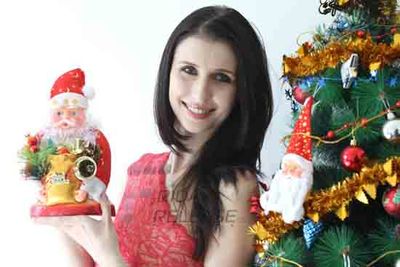 Model Claudia Ciesla Christmas Special Photo Shoot