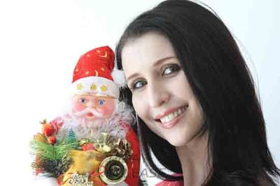 Model Claudia Ciesla Christmas Special Photo Shoot
