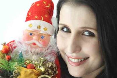 Model Claudia Ciesla Christmas Special Photo Shoot