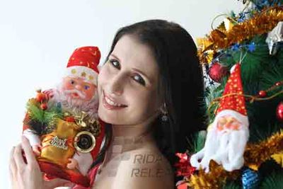 Model Claudia Ciesla Christmas Special Photo Shoot