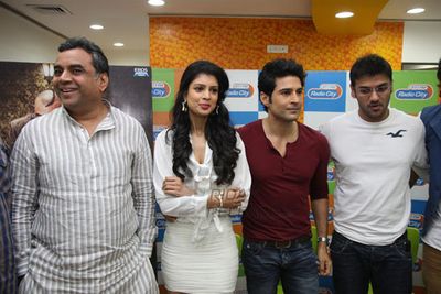 Rajeev Khandelwal, Tena Desai, Paresh Rawal at film 'TABLE NO.21' music launch at 91.1 FM Radio City Studios